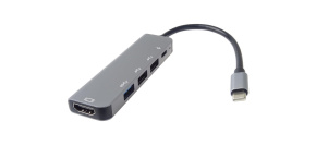 PremiumCord Adaptér USB-C na HDMI + USB3.0 + 2x USB2.0 + PD(power delivery)