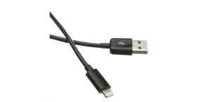 C-TECH kabel USB 2.0 Lightning (IP5 a vyšší) nabíjecí a synchronizační kabel, 1m, černý