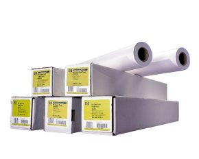 HP Heavyweight Coated Paper, 167 microns (6.6 mil) • 130 g/m2 (35 lbs) • 1524 mm x 30.5 m, C6977C