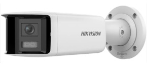 Hikvision DS-2CD2T47G2P-LSU/SL(2.8mm)(C), 4MPix IP ColorVu AcuSense panoramatická kamera; LED 40m, WDR 130dB, Audio