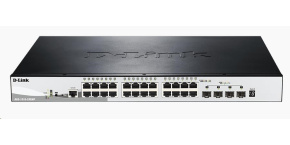 D-Link DGS-1510-28XMP 28-Port Gigabit Stackable PoE Smart Managed Switch including 4 10G SFP+, 370W PoE budget