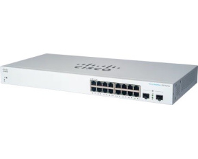 Cisco switch CBS220-16T-2G (16xGbE,2xSFP,fanless)