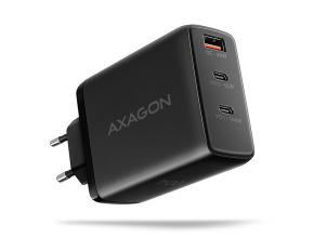 AXAGON ACU-DPQ100, GaN nabíječka do sítě 100W, 3x port (USB-A + dual USB-C), PD3.0/PPS/QC4+/Apple, černá