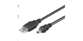 PremiumCord Kabel USB 2.0, A-B mini, 5pinů, 2m