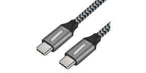 PREMIUMCORD Kabel USB-C (USB 3.2 Gen 2, 3A, 60W, 20Gbit/s) bavlněný oplet, 0,5m