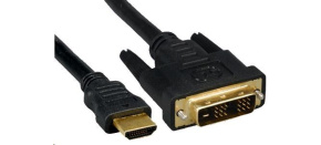 PREMIUMCORD Kabel HDMI - DVI-D 1m (M/M, zlacené kontakty, stíněný)