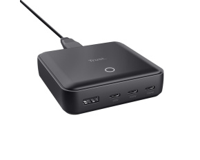 TRUST napájecí adaptér MAXO 100W, 3x USB-C, 1xUSB-A