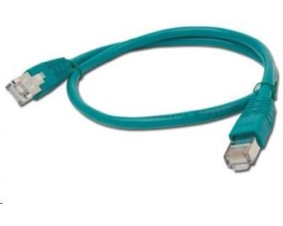 GEMBIRD kabel patchcord CAT6 stíněný FTP 0,5m, zelený