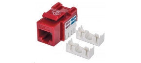 Intellinet Cat6 Keystone Jack, UTP, Red, Punch-down