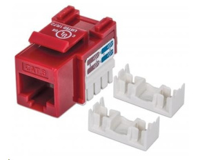 Intellinet Cat6 Keystone Jack, UTP, Red, Punch-down