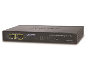 Planet GSD-1002M Switch, 8 x 10/100/1000 + 2 x 100/1000 Combo port, management, PoE-in napájení