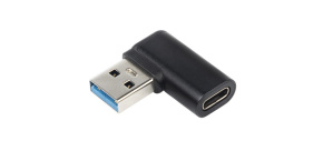 PremiumCord USB redukce USB-C  - USB3.0 typ A  (F/M), zahnutá 90°