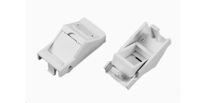 Modul neosazený 1x RJ45, 22,5x45 mm s prachovkou úhlový