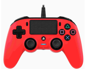 Nacon Wired Compact Controller - ovladač pro PlayStation 4 - červený