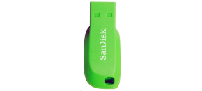 SanDisk Flash Disk 64GB Cruzer Blade, USB 2.0, zelená