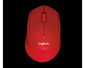 Logitech Wireless Mouse M330 Silent Plus, red