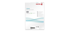 Xerox Papír - Bílé samolepicí štítky pro černobílý tisk - ostré rohy (Labels 1UP 210x297, 100 listů, A4)