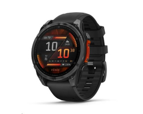 Garmin fenix® 8 – 47 mm, AMOLED, Slate grey a Černý silikonový řemínek