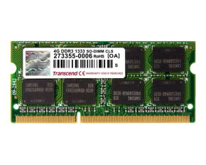 TRANSCEND SODIMM DDR3 4GB 1333MHz 2Rx8 CL9