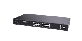 Vivotek PoE switch AW-GEL-205A-260, 16xGE PoE(802.3af/at/bt, PoE budget 260W), 2xGbE RJ-45, 2xSFP 100M/1G slot