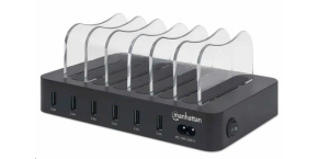 MANHATTAN USB nabíjecí stanice, 6-Port USB Charging Station, USB-A, černá