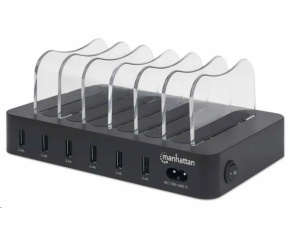 MANHATTAN USB nabíjecí stanice, 6-Port USB Charging Station, USB-A, černá