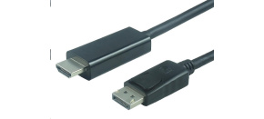 PREMIUMCORD Kabel DisplayPort 1.2 na HDMI 2.0, pro rozlišení 4Kx2K@60Hz, 3m