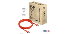 Club3D kabel USB-C, Oboustranný USB-IF Certifikovaný data kabel, Data 480Mb,PD 240W(48V/5A) EPR M/M 2m