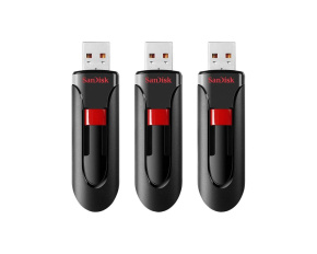 SanDisk Flash Disk 32GB Cruzer Glide, USB 2.0, Černá, 3 Pack