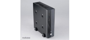 AKASA case Crypto VESA, MiniITX, černá + 80W AC adaptér