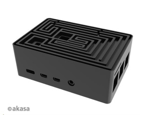 AKASA case Maze Pro, pro Raspberry Pi 4, hliník, černá