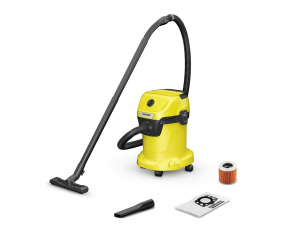 Karcher WD 3 V-17/4/20 víceúčelový vysavač, 1000 W, objem 17 l, mokré a suché vysávání, žlutá