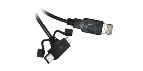 PREMIUMCORD Kabel USB 2.0 A - microUSB/miniUSB 5pin 2m (F/F)