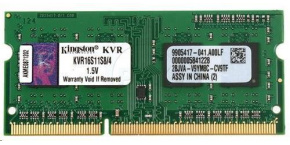 KINGSTON SODIMM DDR3 4GB 1600MT/s CL11 Non-ECC 1Rx8 VALUE RAM