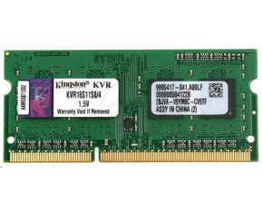 KINGSTON SODIMM DDR3 4GB 1600MT/s CL11 Non-ECC 1Rx8 VALUE RAM