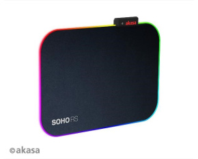 AKASA podložka pod myš SOHO RS, RGB gaming mouse pad, 35x25cm, 4mm thick