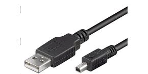 PremiumCord Kabel USB, A-B mini, 4piny, 2m Mitsumie