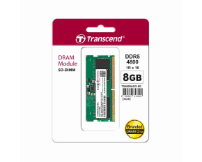 TRANSCEND SODIMM DDR5 8GB 4800MHz 1Rx16 1Gx16 CL40 1.1V