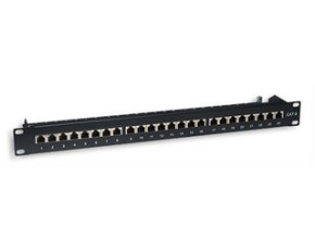 Intellinet Patch panel 24 port Cat6, stíněný STP, černý