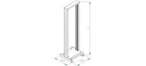 TRITON 19" montážní rám 42U, jednodílný