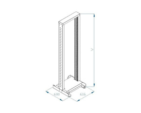 TRITON 19" montážní rám 42U, jednodílný