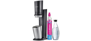 SodaStream Crystal 3.0 výrobník sody, 0,6l skleněná karafa, bombička s CO2, černý