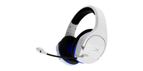 HyperX Cloud Stinger Core - Wireless Gaming Headset (White-Blue) - PS5-PS4 (HHSS1C-KB-WT/G)- Sluchátka pro herní konsole