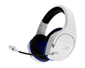 HyperX Cloud Stinger Core - Wireless Gaming Headset (White-Blue) - PS5-PS4 (HHSS1C-KB-WT/G)- Sluchátka pro herní konsole