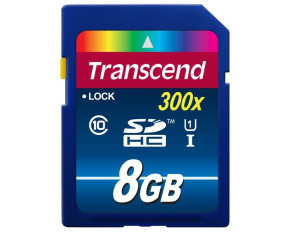 TRANSCEND SDHC karta 8GB Premium, Class 10 UHS-I, 300X