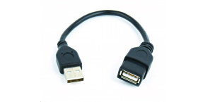 GEMBIRD USB kabel, A-A 15cm 2.0, prodlužovací, HQ Black, zlacené kontakty