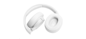 JBL Tune 720BT White bezdrátová sluchátka přes uši, Bluetooth 5.3, až 76 hodin a rychlé dobití, bílá