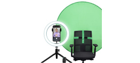 TRUST Kruhové Světlo + Green Screen Maku+ 2-in-1 Streaming Kit