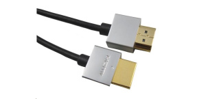 PREMIUMCORD Kabel Slim HDMI kabel, 0,5m, High Speed + Ethernet (v1.4), zlacené konektory