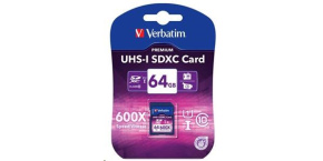 VERBATIM SDXC karta 64GB PREMIUM, UHS-1, Class 10 (R:90/W:25 MB/s)